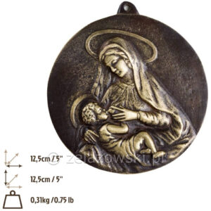 Medalion Matka Boska z Dzieciątkiem M27