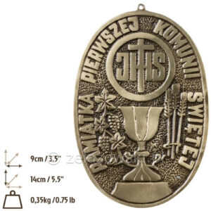 Medalion Pamiątka Komunii Świętej M58