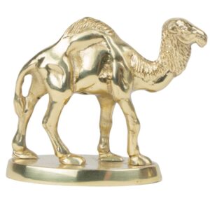 Figurka Wielbłąd Z1 Mosiądz Polerowany Dromader Symbol Wytrwałości
