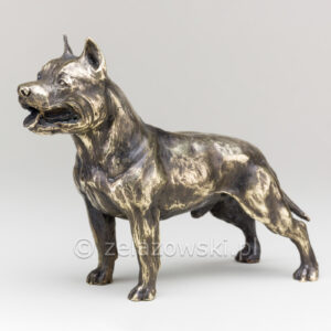 Figurka Pitbull Z13 Pies, Rzeźba z Mosiądzu