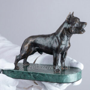 Figurka Pitbull Z13 Pies, Rzeźba z Mosiądzu