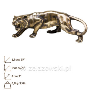 Figura Tygrys Z21 Mosiądz Patynowany