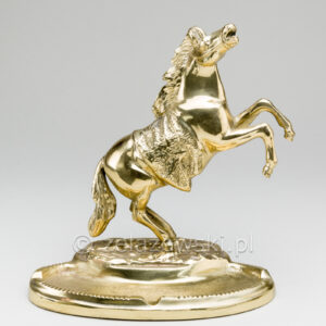 Figura Koń Z24 Mosiądz Złoty Popielniczka
