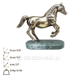 Figura Koń Z29 W Galopie, Mosiężna