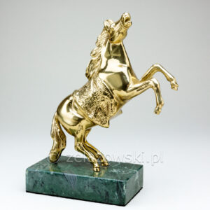 Figura Koń Z24 Mosiądz Złoty Popielniczka