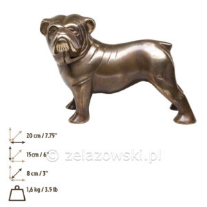 Figura Pies Buldog Z36 Mosiądz Patynowany