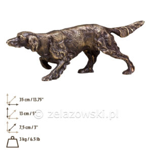 Figura Pies Z40 Seter, Mosiądz
