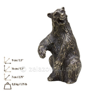 Figura Niedźwiedź Z59 Mosiądz Patynowany