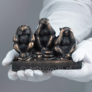 Figura Trzy Małpki Z69 Mosiądz Patynowany
