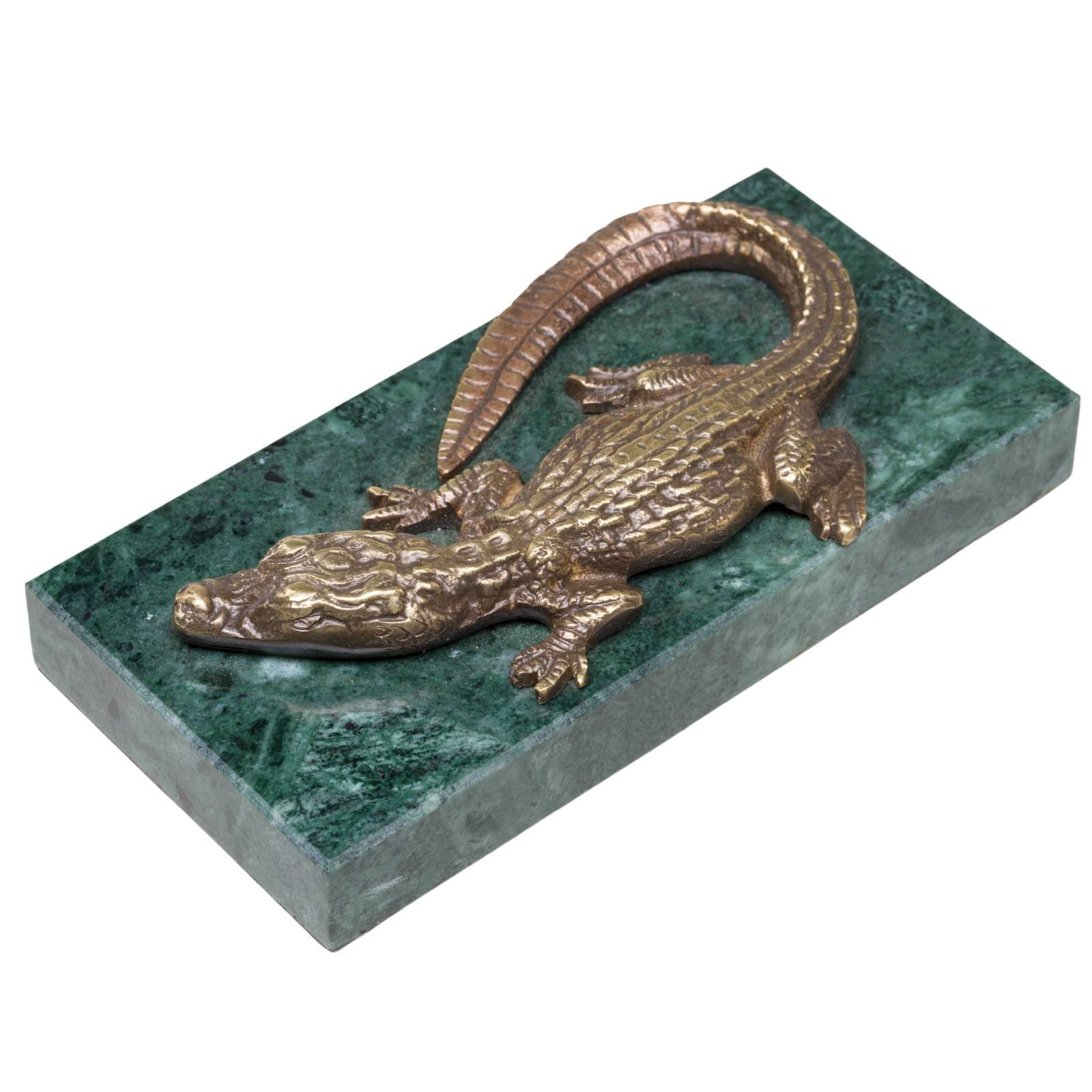 Figurka Krokodyl Mały Z72 Rzeźba z Mosiądzu