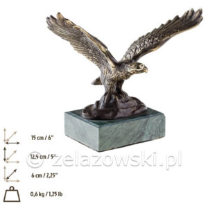 Figura Orzeł Z76 Mała Rzeźba z Mosiądzu