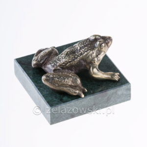 Figurka Żabka Z77 Mała Rzeźba z Mosiądzu