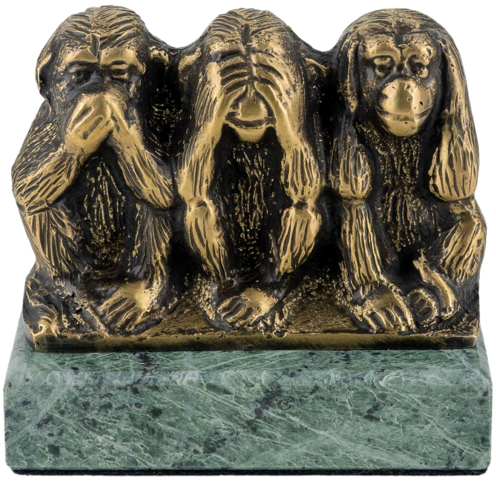 Figura Trzy Małpki Z95 Rzeźba z Mosiądzu