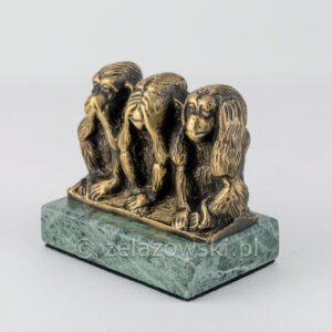 Figura Trzy Małpki Z95 Rzeźba z Mosiądzu