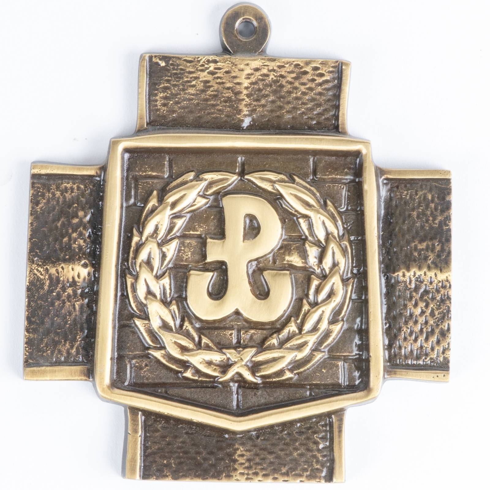 Medalion Polska Walcząca ME12 Krzyż AK Mosiężny Patynowany