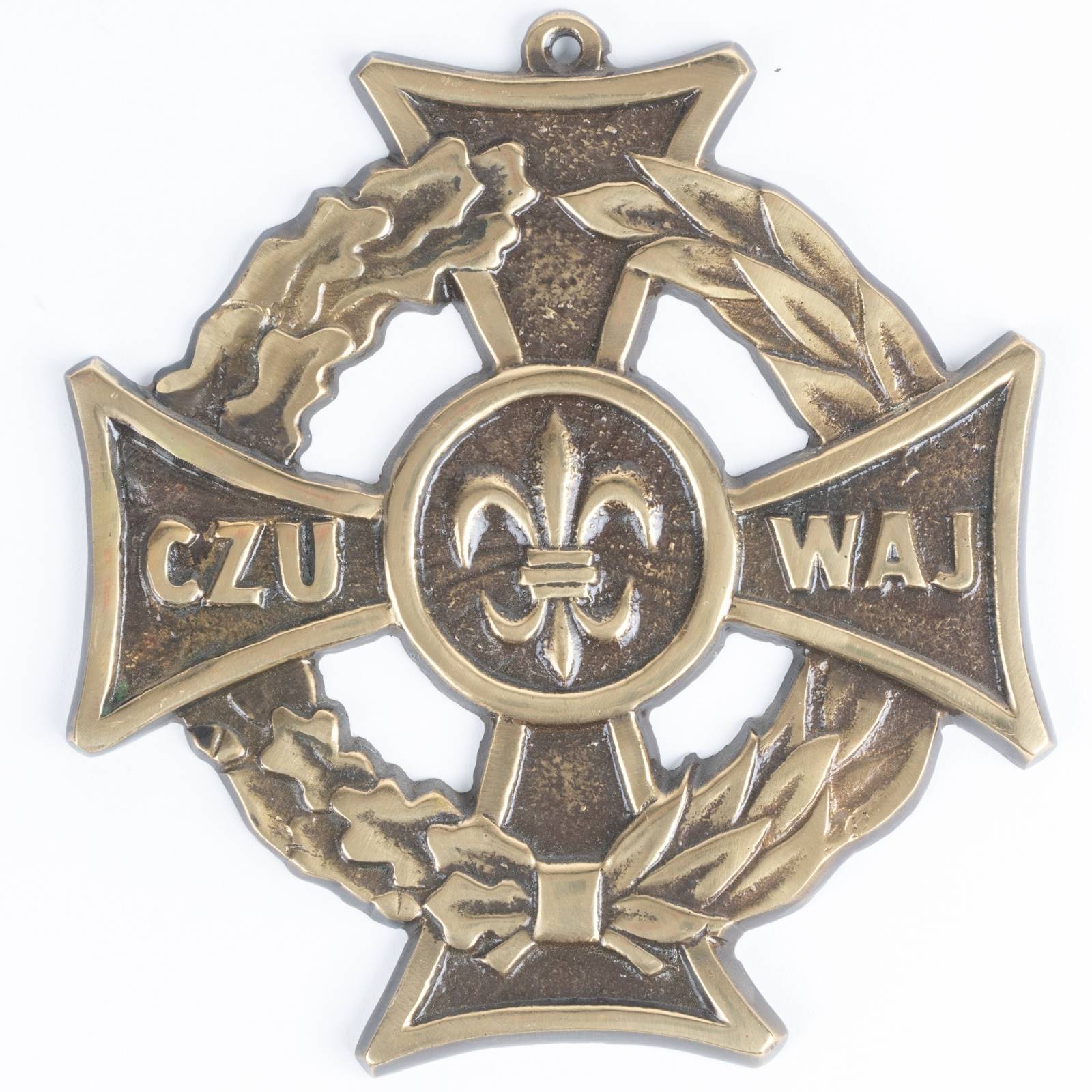 Medalion Krzyż Harcerski ME14 Mosiężny Patynowany Na Ścianę