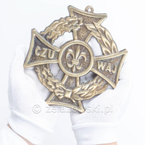 Medalion Krzyż Harcerski ME14 Mosiężny Patynowany Na Ścianę