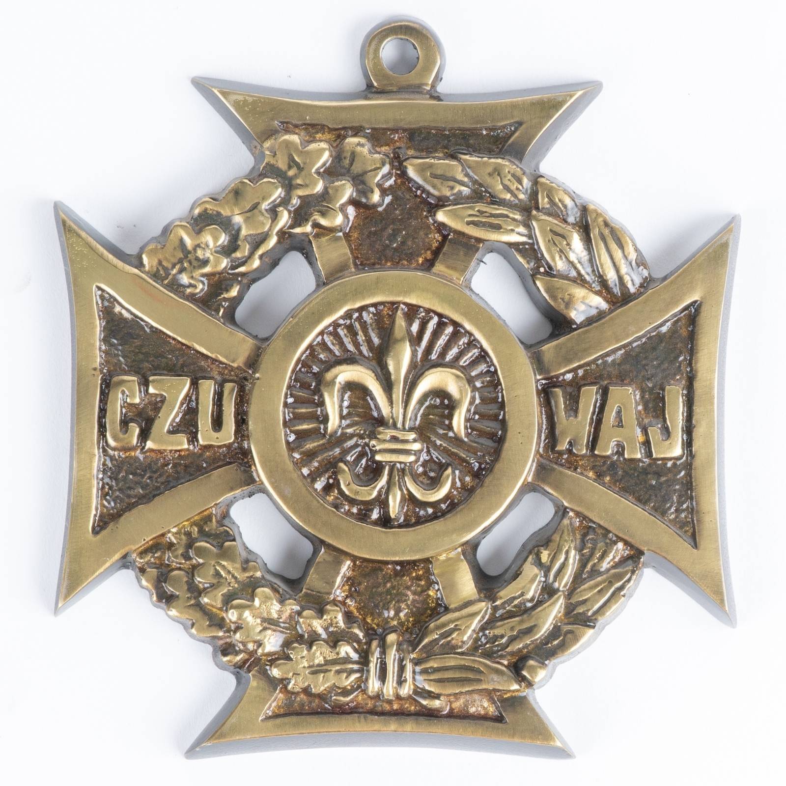 Medalion Krzyż Harcerski ME15 Mosiężny Do Powieszenia Na Ścianę