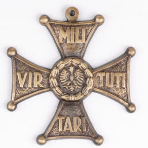 Medalion Virtuti Militari ME18 Mosiądz Patynowany, Na Ścianę